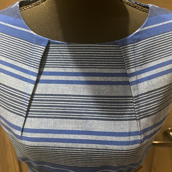 Size 2 Dana Buchman Blue Dress - Picture 7 of 8